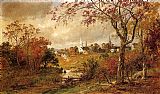 Autumn Landscape - Saugerties, New York by Jasper Francis Cropsey